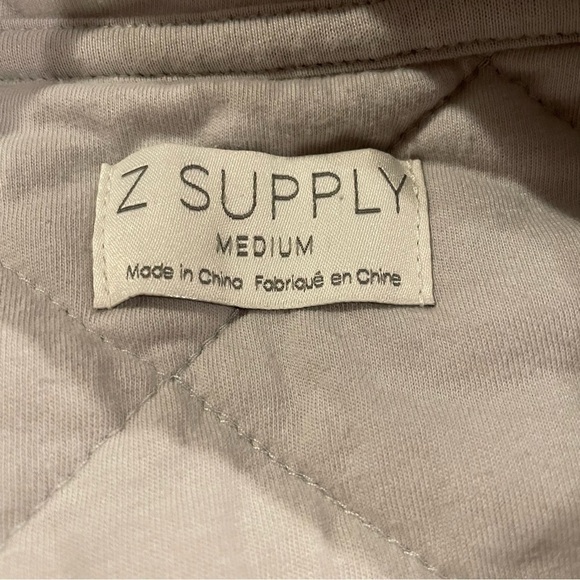 Z Supply Maya Dusty Sage Camo Snap Front Quilted Jacket Sz. M - Picture 10 of 12